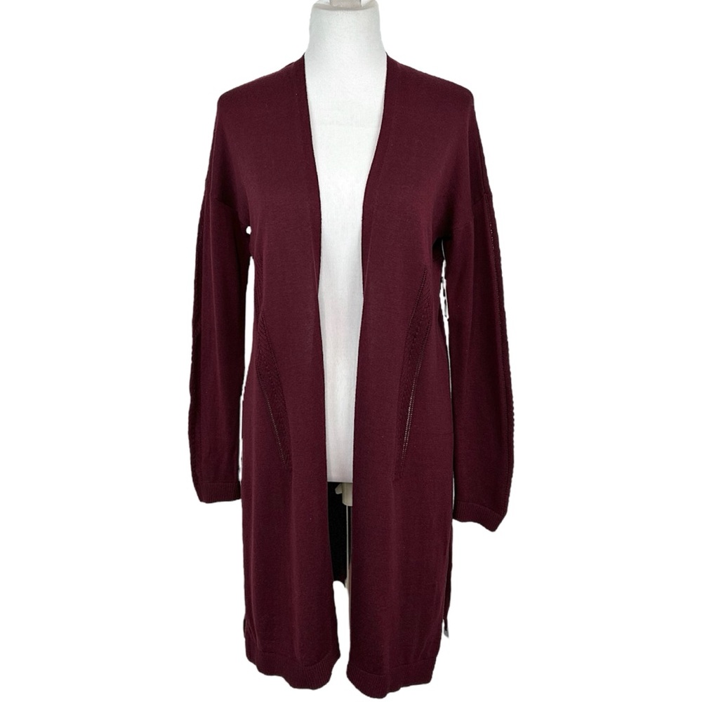 ANTHROPOLOGIE Thin Knit Open Front Long Cardigan Women’s Size XS NEW